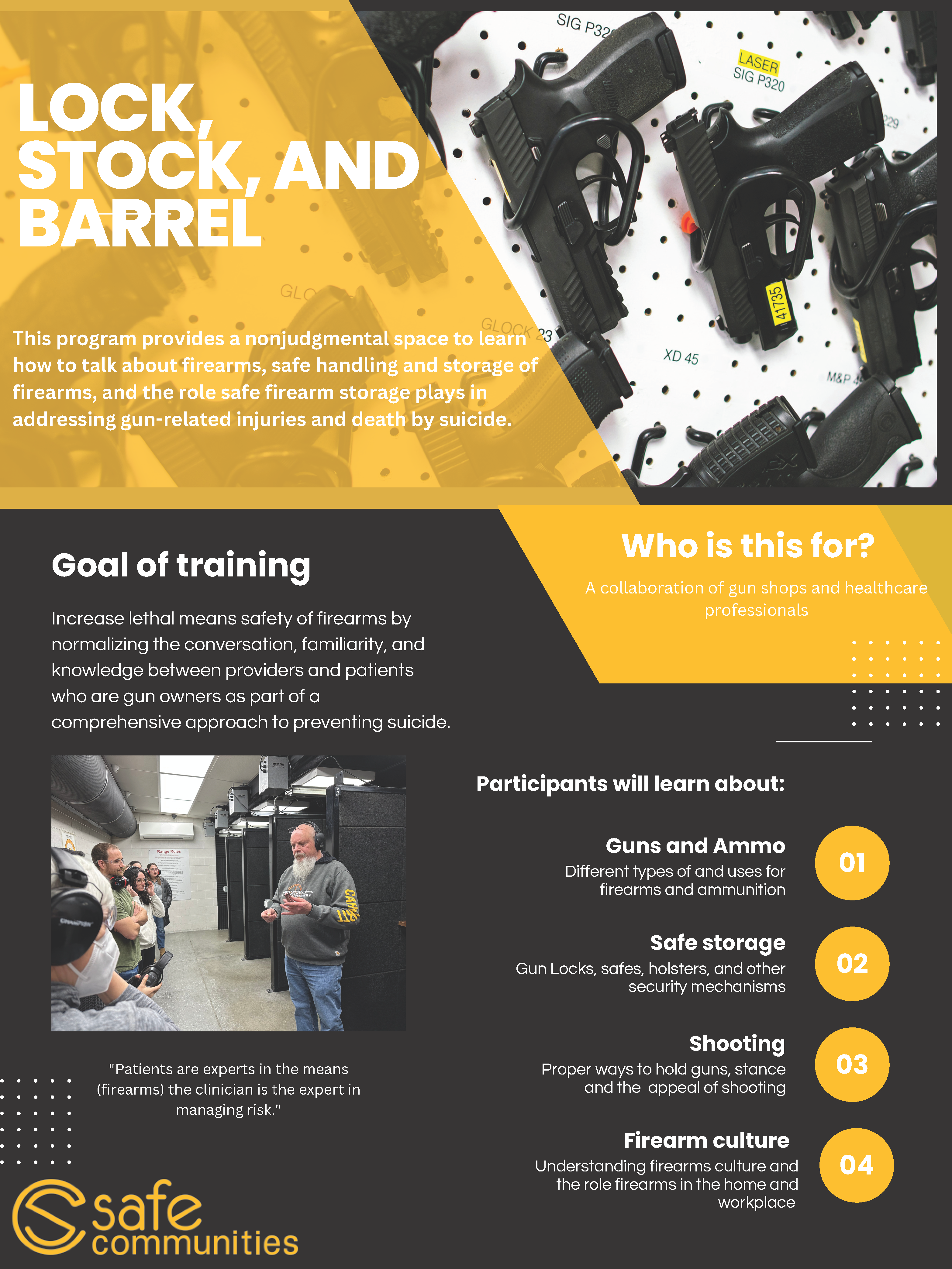 Lock, Stock, and Barrel, Tom Duval and Jean Papalia of Safe Communities